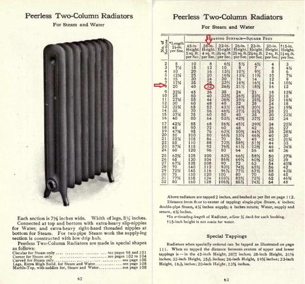 Capacity of Cast Iron Radiators on a Central System by ECORAD